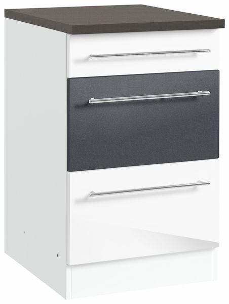 KOCHSTATION Unterschrank "KS-Trient" 50 cm breit, mit 2 großen Auszügen günstig online kaufen