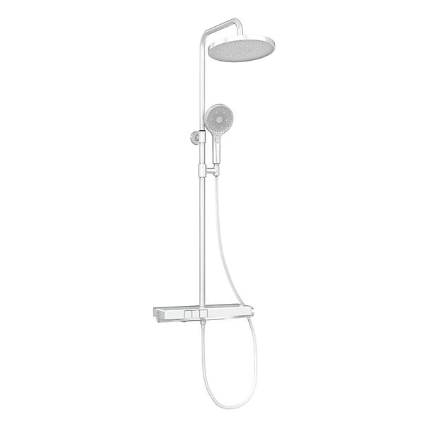 EMKE Duschsystem Duschset mit rundem Regenduschkopf und 40 cm Thermostat-Dr günstig online kaufen