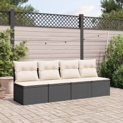 vidaXL Loungesofa Gartensofa mit Kissen 4-Sitzer günstig online kaufen