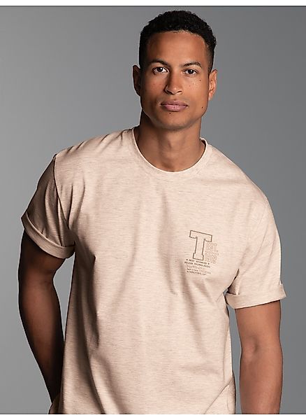 Trigema T-Shirt "TRIGEMA T-Shirt mit modischem Printmotiv" 1 Stk. tlg. günstig online kaufen