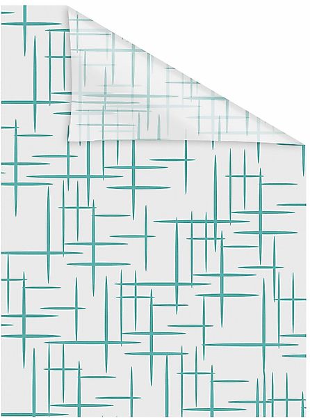 LICHTBLICK ORIGINAL Fensterfolie »Stars Petrol« 1 Stk. blickdicht strukturi günstig online kaufen