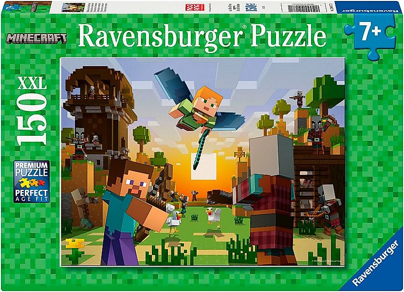 Ravensburger Puzzle Minecraft, Baukunst und Abenteuer, 150 Puzzleteile, 150 günstig online kaufen