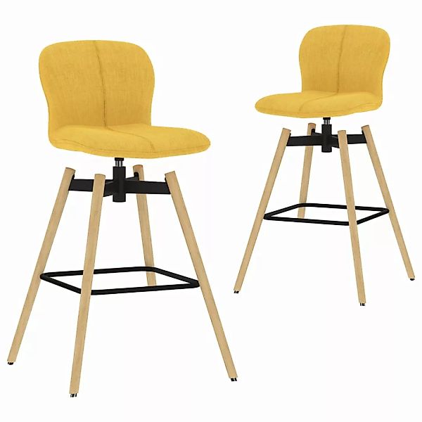 Drehbare Barstühle 2 Stk. Gelb Stoff günstig online kaufen