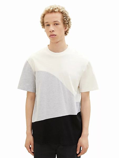 Tom Tailor Denim Herren T-Shirt CUTLINE - Relaxed Fit günstig online kaufen