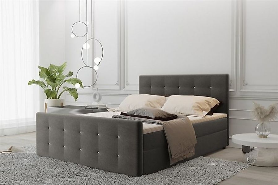 Fun Möbel Boxspringbett Boxspringbett Schlafzimmerbett MAURO in Stoff Soro günstig online kaufen