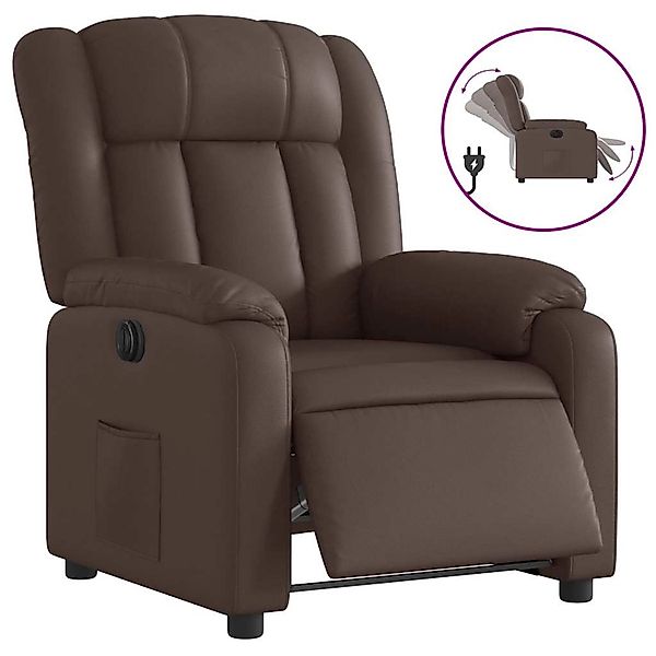 vidaXL Elektrischer Relaxsessel Braun Kunstleder 3205252 günstig online kaufen
