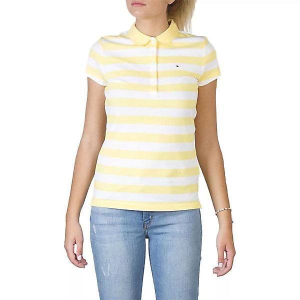 Tommy Hilfiger Kurzarm Polo Shirt M Sunshine / Classic White günstig online kaufen