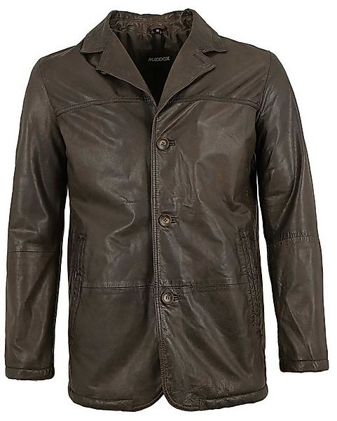 Maddox Lederjacke MADDOX - Herren Lederjacke Sakko Lammnappa dunkelbraun günstig online kaufen