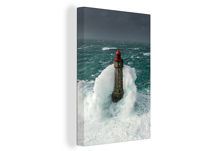 OneMillionCanvasses® Leinwandbild Der Leuchtturm von la Jument in Frankreic günstig online kaufen