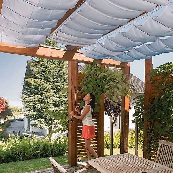 Windhager Sonnensegel für Seilspannmarkise, inklusive Laufhaken, 2,7x1,4 m günstig online kaufen