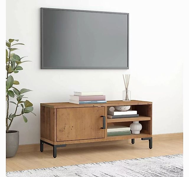 vidaXL TV-Schrank TV-Schrank Braun 90x30x40 cm Massivholz Kiefer Recycelt L günstig online kaufen