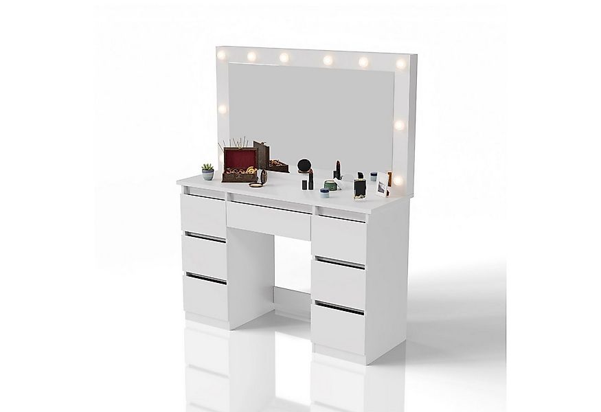 Juskys Schminktisch Lilia (1-St), LED-Beleuchtung, 3 Helligkeitsstufen, mod günstig online kaufen