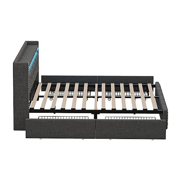 STILVORA Polsterbett 160×200 mit matratze,Bettgestell Jugendbett mit staura günstig online kaufen