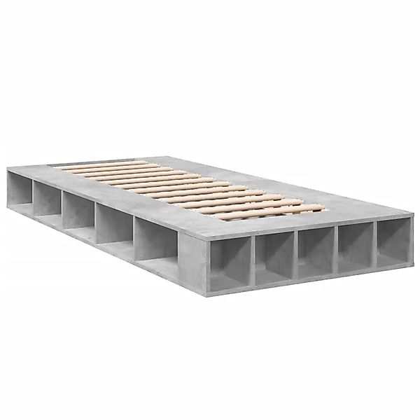 vidaXL Bettgestell Betongrau 90x190 cm Holzwerkstoff 3280527 günstig online kaufen