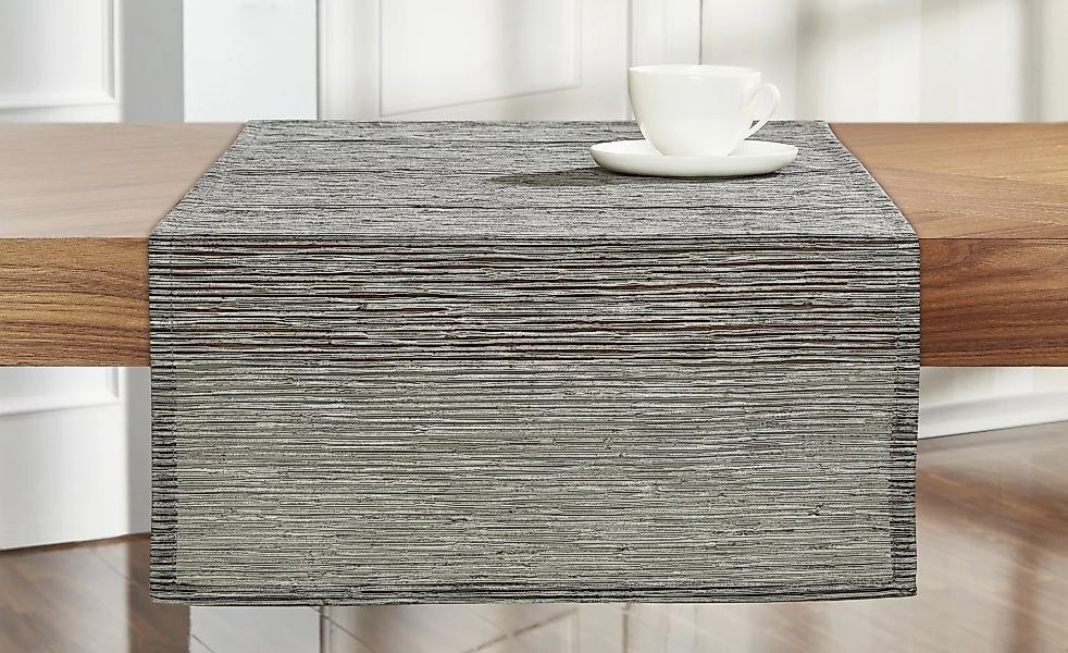 Tischläufer - grau - 86% Polyester, 14% Baumwolle - 45 cm - Sconto günstig online kaufen