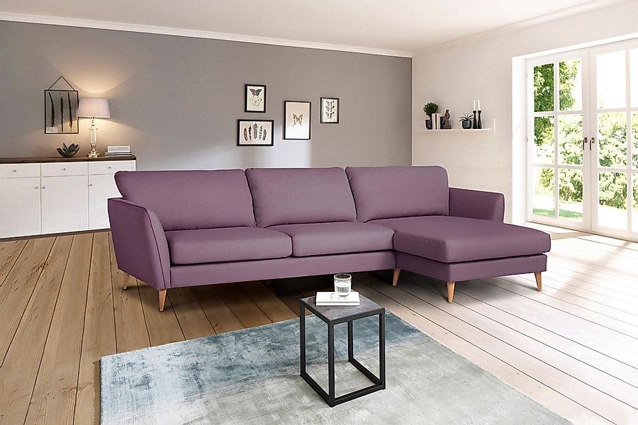 Home affaire Ecksofa »Meersburg, L-Form,«, mit Holzfüßen günstig online kaufen