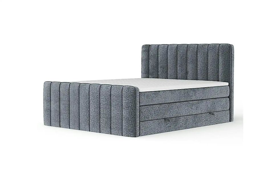 Boxspringbett mit Stauraum   ¦ grau ¦ Maße (cm): B: 164 H: 118 Betten > Kom günstig online kaufen