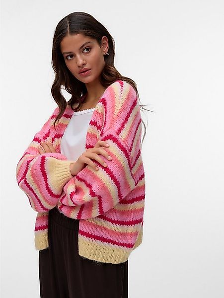 Vero Moda Strickjacke VMMAYBE STRIPE LS OPEN CARDIGAN NOOS Kunstfaser, loos günstig online kaufen