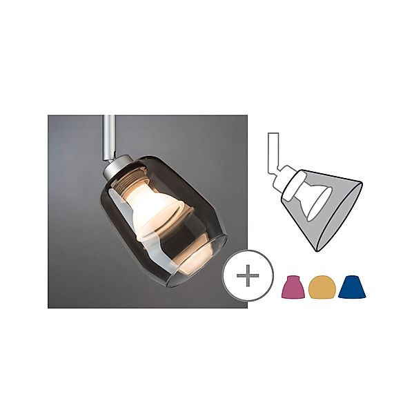 Paulmann "URail Schirm DecoSystems Vento 80mm Rauchglas" günstig online kaufen