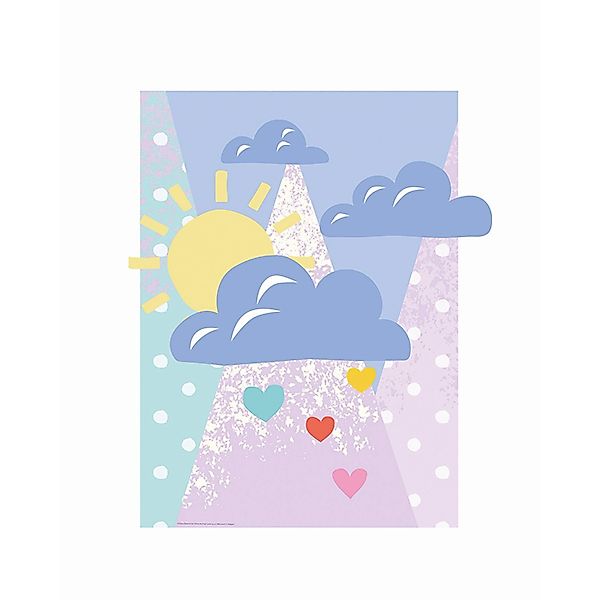 Komar Poster Kleine Wolken Multicolor 40 x 50 cm 610189 günstig online kaufen