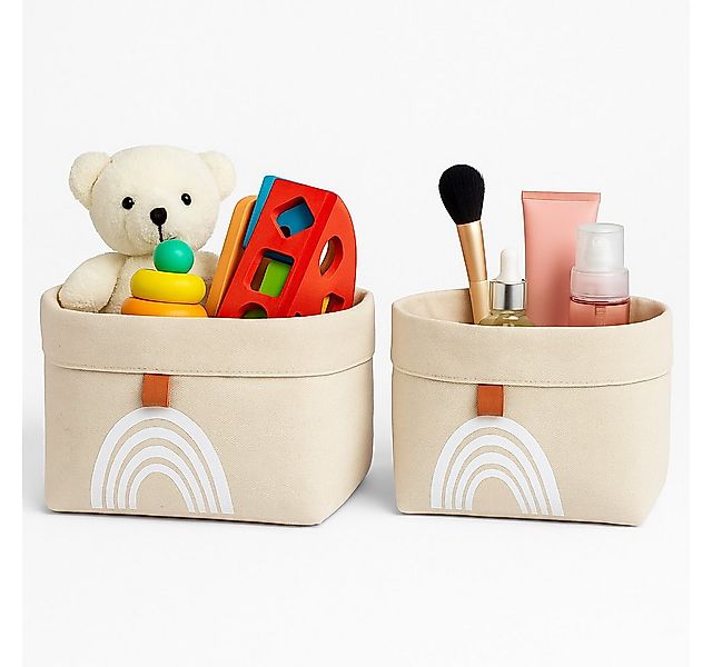 hausleben Aufbewahrungskorb Stoffkörbe mit Regenbogen-Print - 24 x 20 x 18 günstig online kaufen