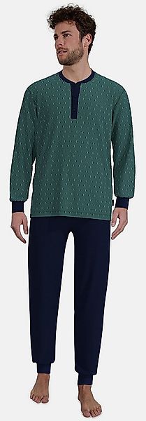 GÖTZBURG Schlafanzug Herren Pyjama lang mit Bündchen (2 tlg) Baumwolle günstig online kaufen