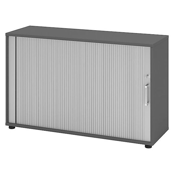 bümö Aktenschrank Rollladenschrank office - 2 Ordnerhöhen Dekor: Graphit/Si günstig online kaufen