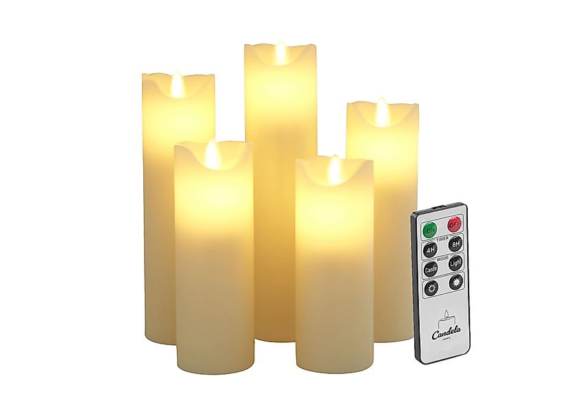 LC Home LED-Kerze Set Echtwachskerze Timerfunktion günstig online kaufen