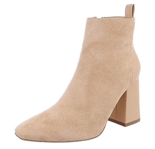 Ital-Design Elegante Ankle Boots mit Blockabsatz für Damen High-Heel-Stiefe günstig online kaufen