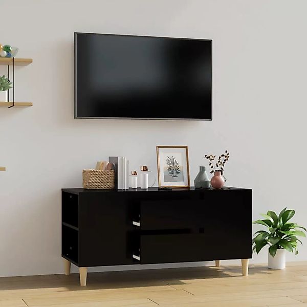 vidaXL TV-Schrank TV-Schrank Schwarz 102x44,5x50 cm Spanplatte TV-Lowboard günstig online kaufen