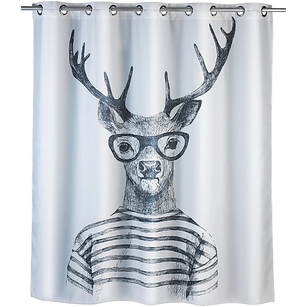 WENKO Duschvorhang Mr. Deer Breite 200 günstig online kaufen