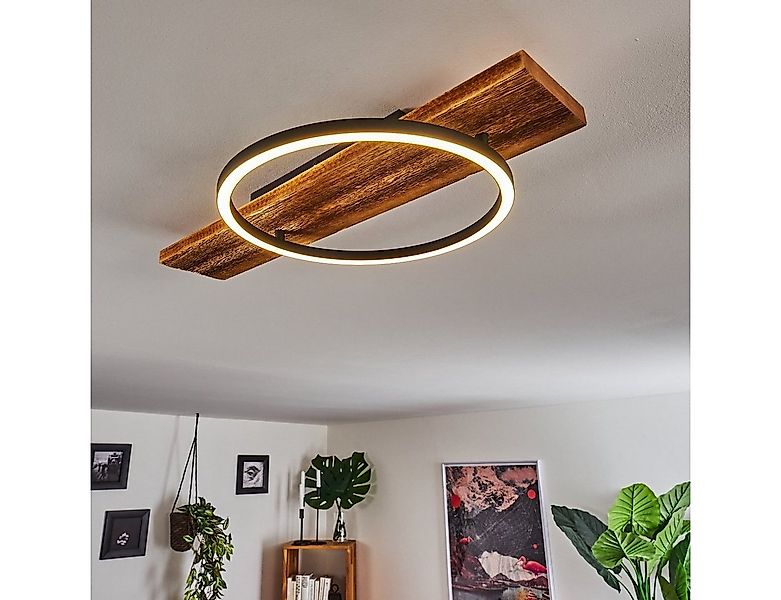 hofstein Deckenleuchte Holz LED Decken Lampen Flur Leuchten Ess Wohn Schlaf günstig online kaufen