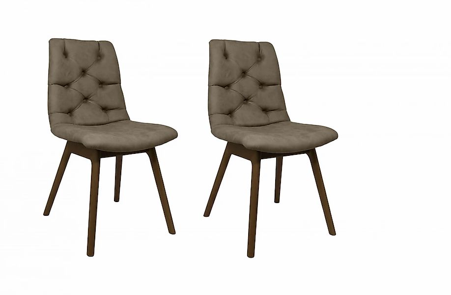 andas Esszimmerstuhl "Ramon", (Set), 2 St., Microfaser, mit Massivholzbeine günstig online kaufen