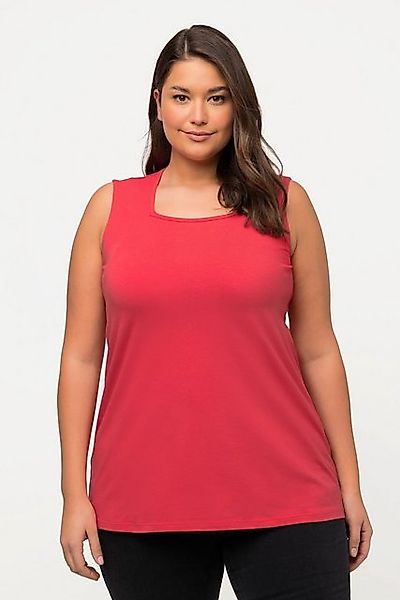 Ulla Popken T-Shirt Top A-Linie Carree-Ausschnitt günstig online kaufen