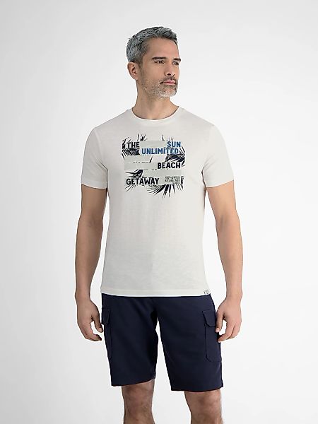 LERROS T-Shirt "Herren T-Shirt mit sommerlichem Brustprint" günstig online kaufen