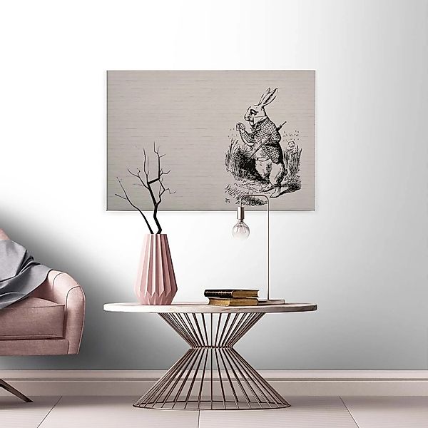 Bricoflor Bild Mit Zeichnung Auf Stein Leinwand Bild Mit Hase Gezeichnet In günstig online kaufen