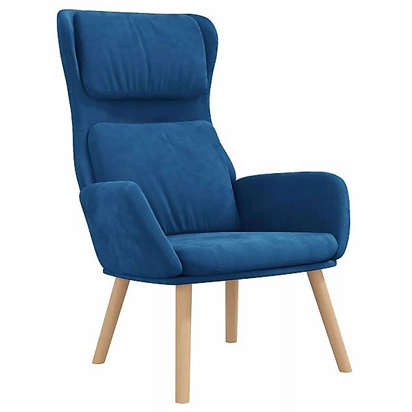 vidaXL Relaxsessel Blau Samt Modell 25 günstig online kaufen