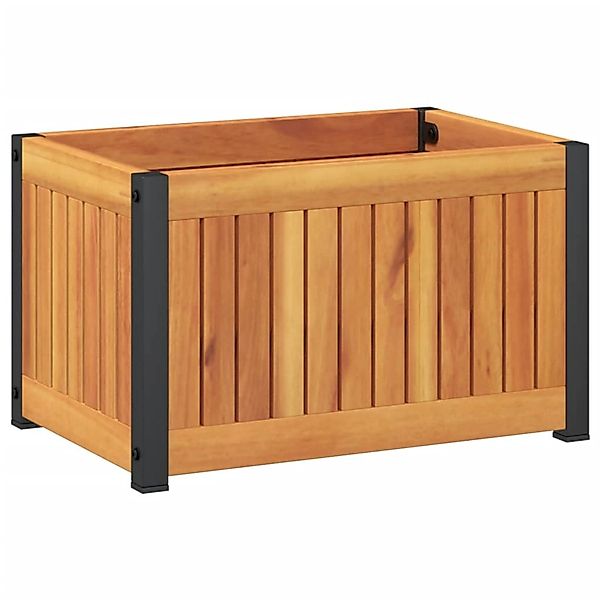 vidaXL Pflanzkübel 45x30x27,5 cm Massivholz Akazie und Stahl 2096943 günstig online kaufen