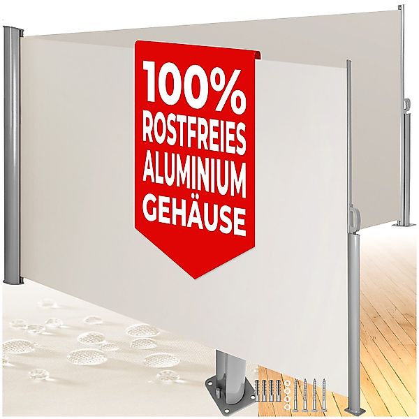 tectake Seitenarmmarkise Doppel-Seitenmarkise aus Aluminium günstig online kaufen