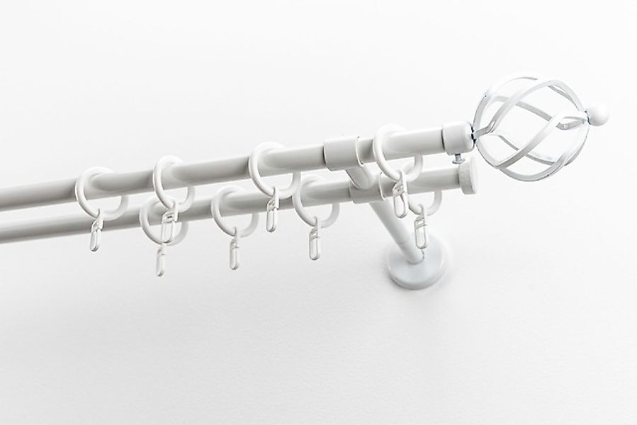 GARESA Gardinenstange »RUSTIKA« Ø 16 mm 2 läufig-läufig Wunschmaßlänge;Träg günstig online kaufen