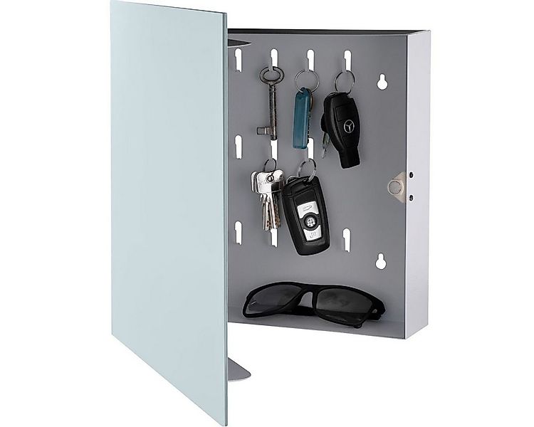 bonsport Schlüsselkasten Schlüsselkasten mit Glasmagnettafel, 33 x 33 x 6,8 günstig online kaufen