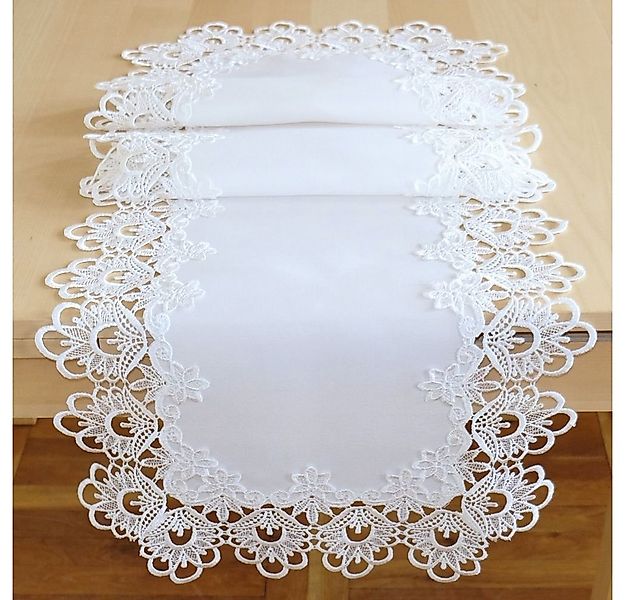 matches21 HOME & HOBBY Tischdecke Tischläufer INES Spitzenbordüre Vintage w günstig online kaufen