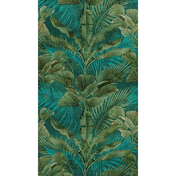 A.S. Creation Fototapete Dschungel 1,59 m x 2,8 m Grün-Blau FSC® günstig online kaufen