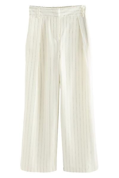 Next Anzughose Gestreifte Hose mit weitem Bein, Kurzgröße (1-tlg) günstig online kaufen