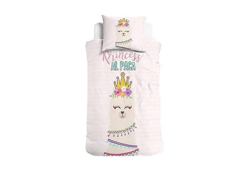 Little Monster Kinderbettwäsche Renforcé 135x200 cm Princess Al Paca Pink M günstig online kaufen