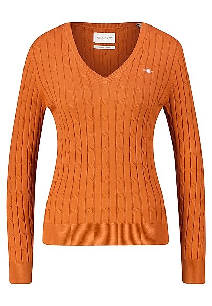 Gant Strickpullover Damen Strickpullover mit Zopfmuster günstig online kaufen