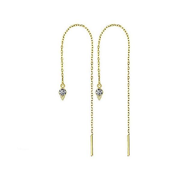 viva-adorno Paar Ohrhänger Durchzieher Ohrringe Kettenohrringe Ketten Kette günstig online kaufen