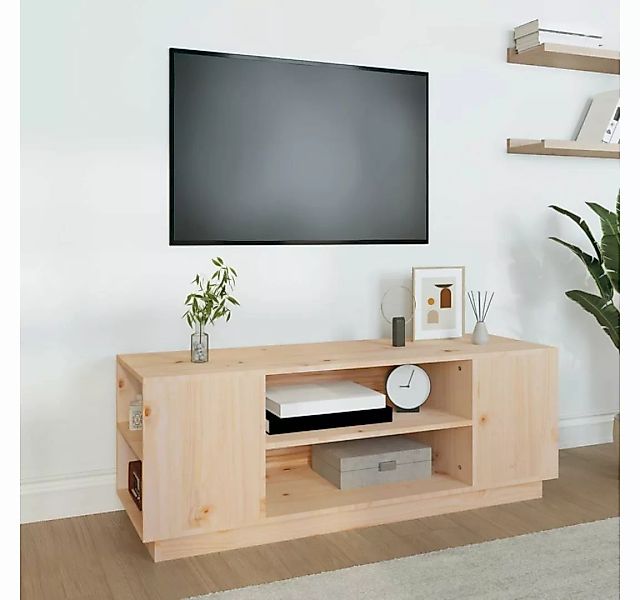 furnicato TV-Schrank 110x35x40,5 cm Massivholz Kiefer günstig online kaufen