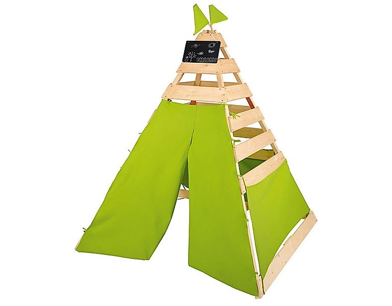 Playtive Spielzelt Tipi (Set, 6-tlg) aus Echtholz, mit Kreidetafel, verschl günstig online kaufen