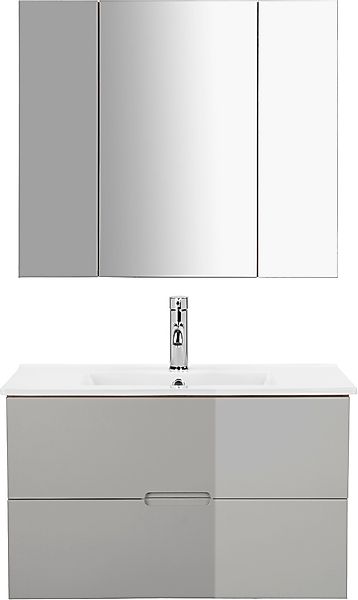 welltime Badmöbel-Set »Lund Badmöbel Set Badschrank Badezimmerset« Komplett günstig online kaufen